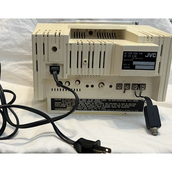 Vintage  JVC 3040 Solid State Portable TV Television Retro Very Good Condition - Picture 5 of 5